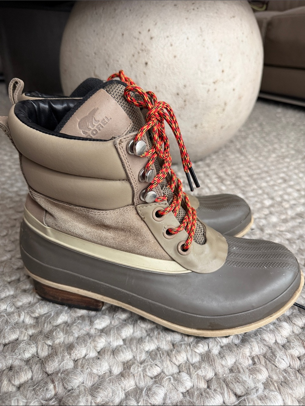 Sorel Women's Beige/Taupe Waterproof Lace-Up Boots